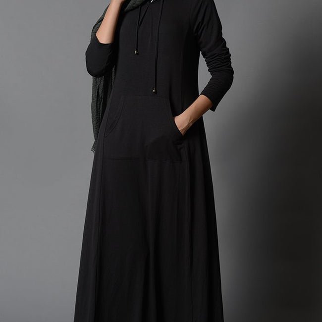 Hoodie style casual wear muslimah abaya dress - EastEssence.com