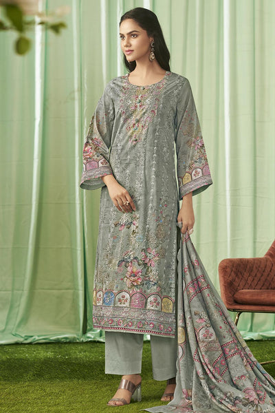 Kameez, Pant & Dupatta set in A - Line Design - EastEssence.com