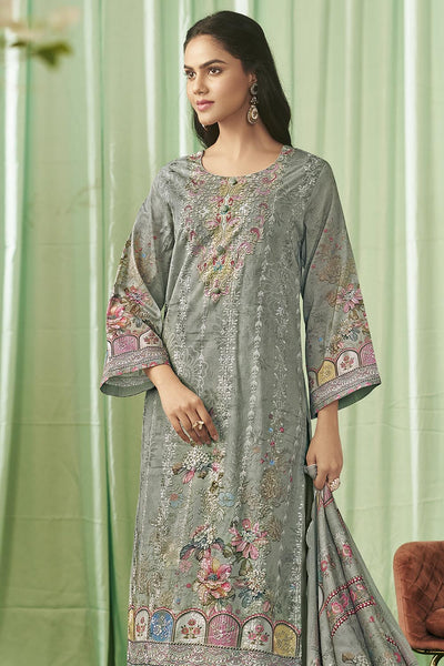 Kameez, Pant & Dupatta set in A - Line Design - EastEssence.com
