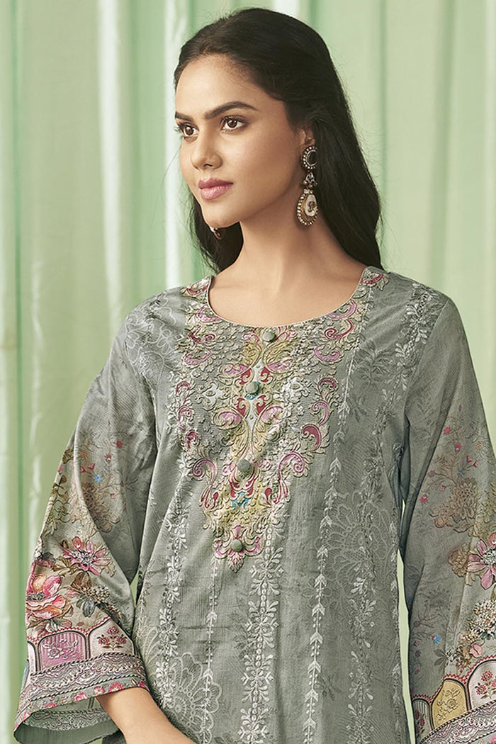 Kameez, Pant & Dupatta set in A - Line Design - EastEssence.com