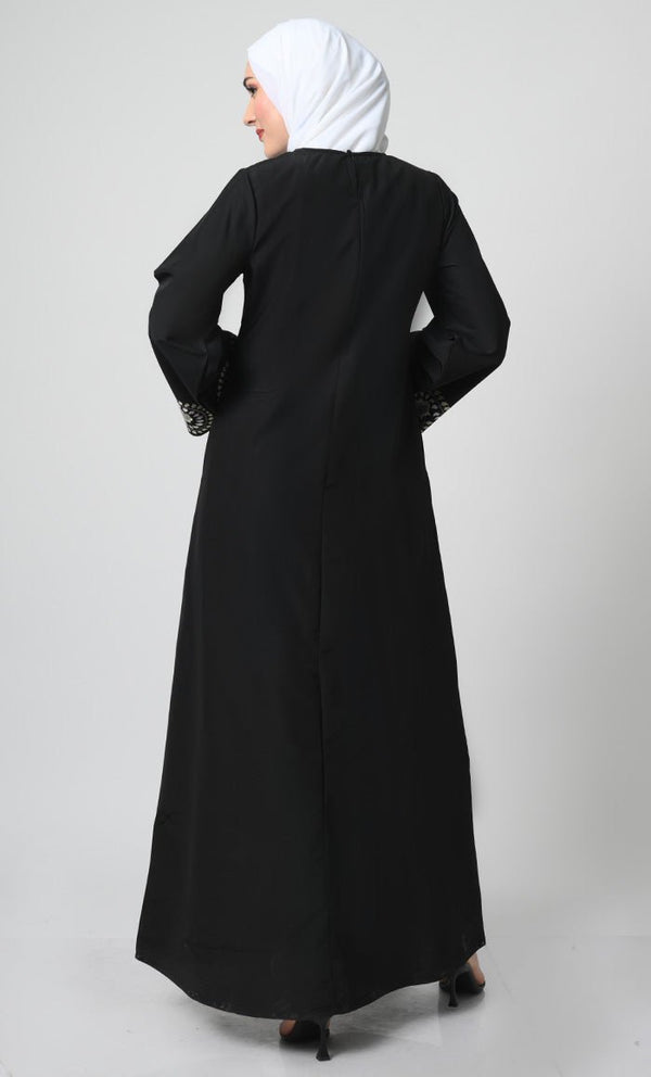 Kashibo A - Line Abaya with Traditional Embroidery - EastEssence.com