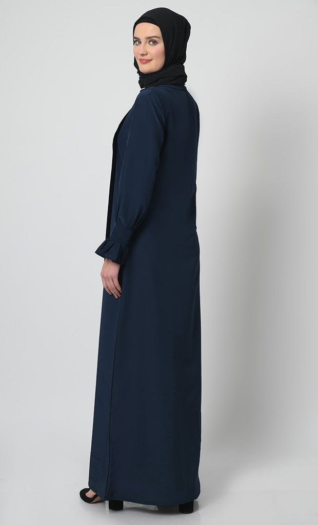 Kashibo Fabric A - Line Abaya with Pleat Detailing - EastEssence.com