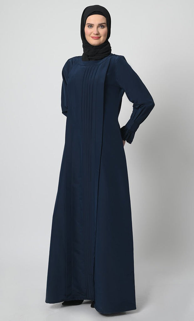 Kashibo Fabric A - Line Abaya with Pleat Detailing - EastEssence.com