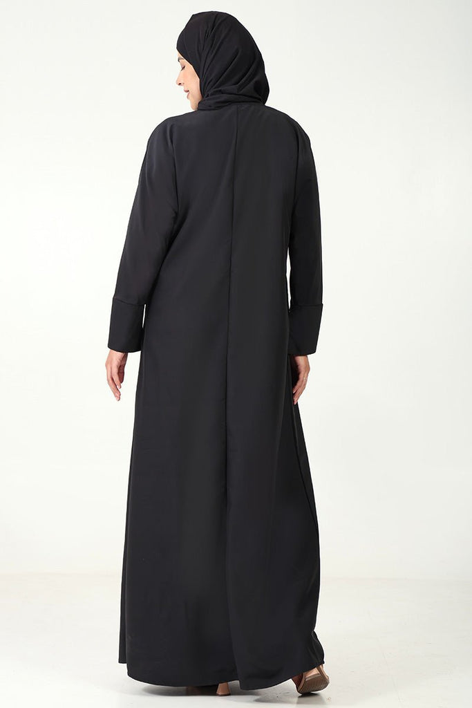 Kashibo Front Wrap Abaya with Overlap Neck – Everyday Modest Wear - EastEssence.com