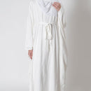Knotted tie up detail hajj umrah kaftan abaya dress - EastEssence.com