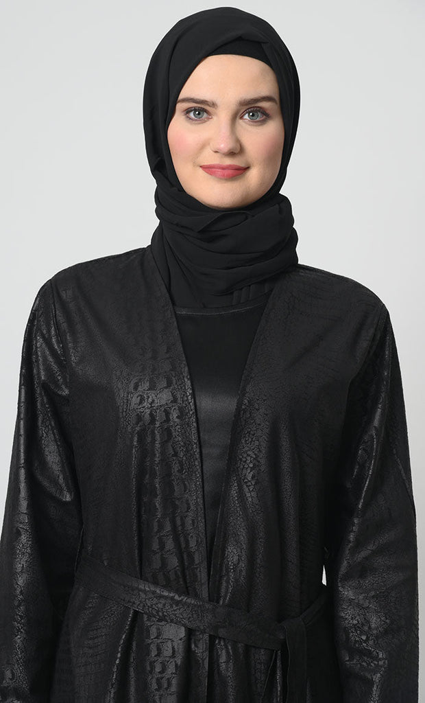 Korean Foil Fabric 2 - Piece Abaya Set - EastEssence.com