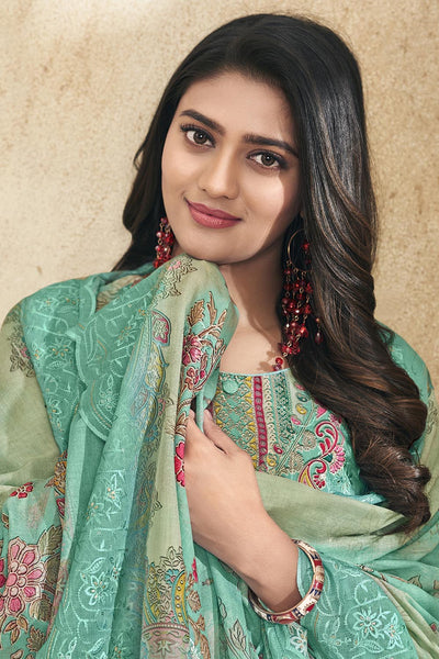 Lightweight Cotton Kameez Pant Dupatta Set - EastEssence.com