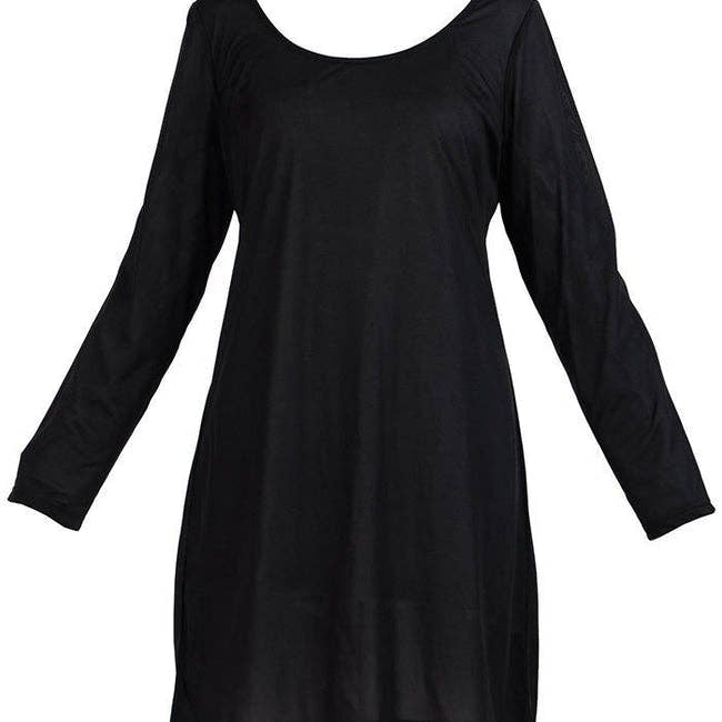 Long Sleeve And Shirt Length Under Dress Slip On Top - EastEssence.com