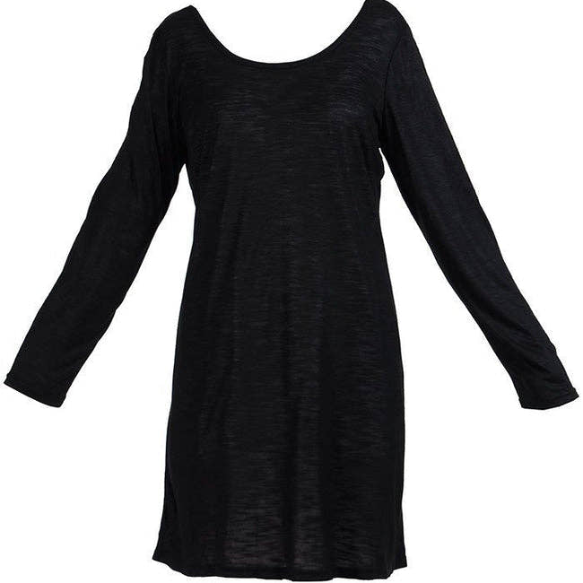 Long Sleeve And Shirt Length Under Dress Slip On Top - EastEssence.com