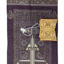Luxury Islamic Gift Set ·Prayer Rug, Wooden Rehal & Tasbeeh-Blue - EastEssence.com