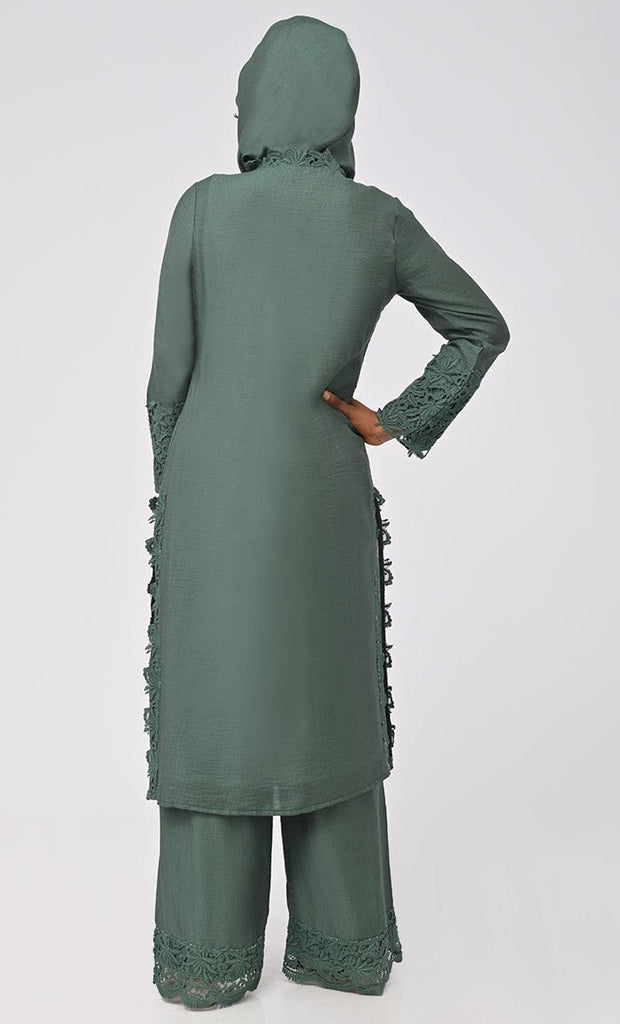 Madiha Modest Salwar kameez Set With Matching Hijab - Final Sale - EastEssence.com