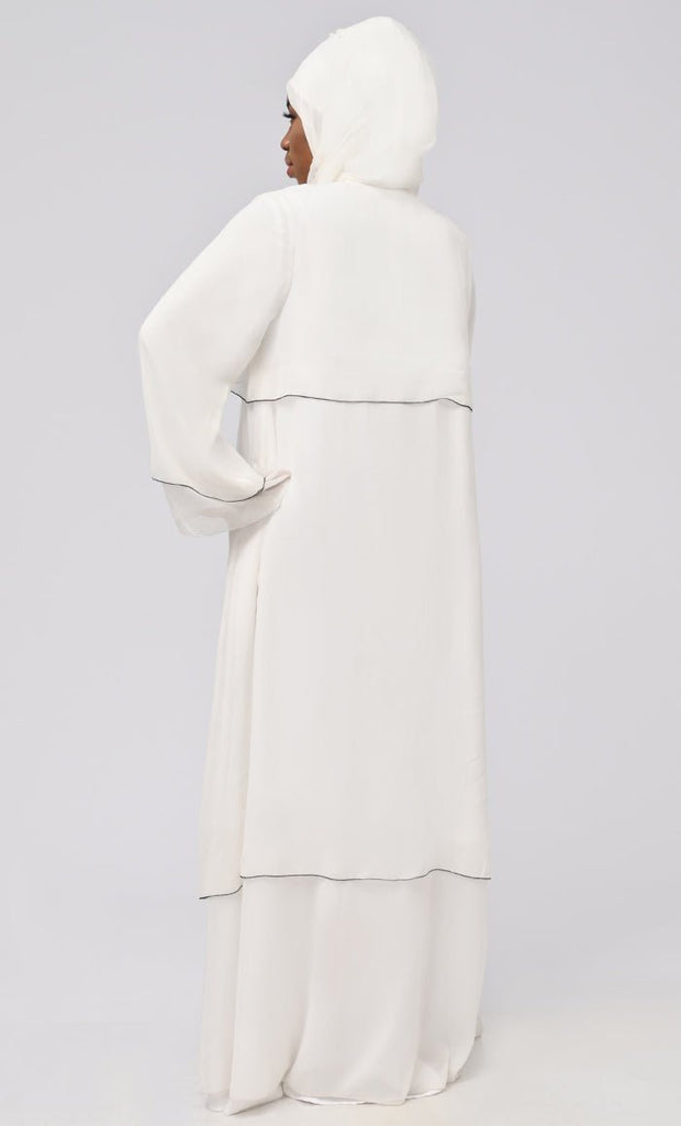 Maghrib Modest Tiered Detailing Prayer Dress For Women - Final Sale - EastEssence.com