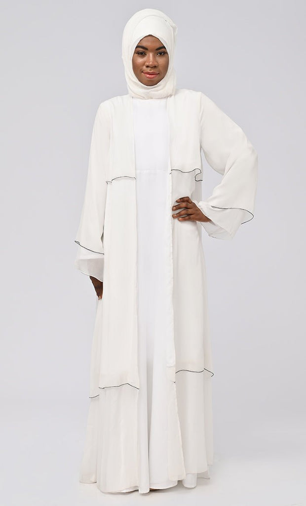 Maghrib Modest Tiered Detailing Prayer Dress For Women - Final Sale - EastEssence.com