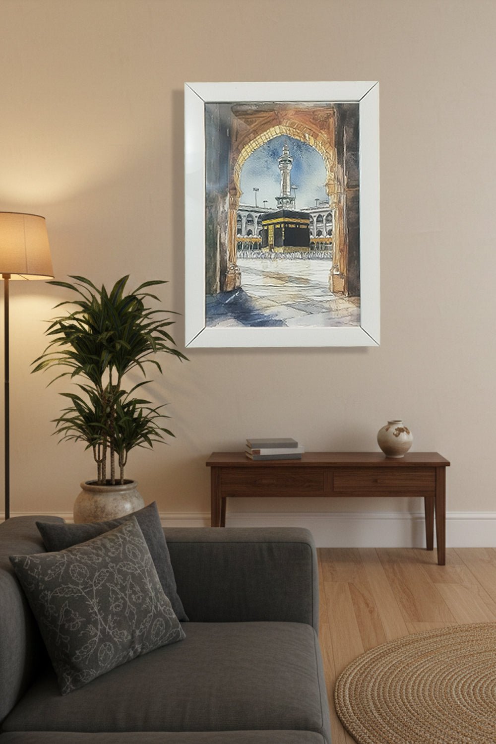 Makkah Minimalist modern Islamic canvas wall decor 8*11in - EastEssence.com