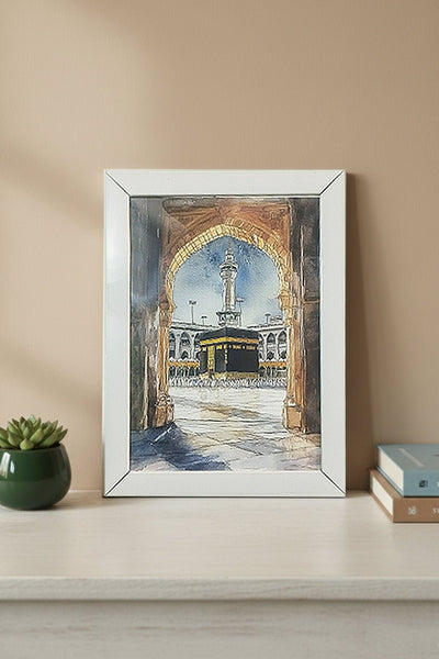 Makkah Minimalist modern Islamic canvas wall decor 8*11in - EastEssence.com