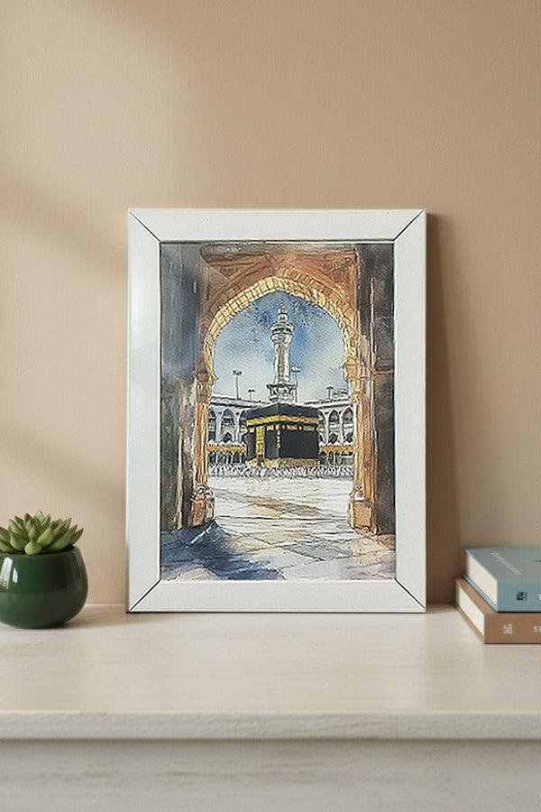 Makkah Minimalist modern Islamic canvas wall decor 8*11in - EastEssence.com