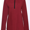 Maroon Casual T-Shirt with Half Zip Closure - EastEssence.com