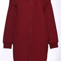 Maroon Reversible Hoodied jersey sweatshirt - EastEssence.com