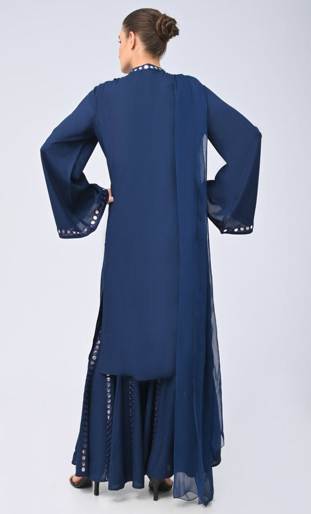 Mehwish Modest Rayon Salwar kameez Set With Matching Chiffon Hijab - Final Sale - EastEssence.com