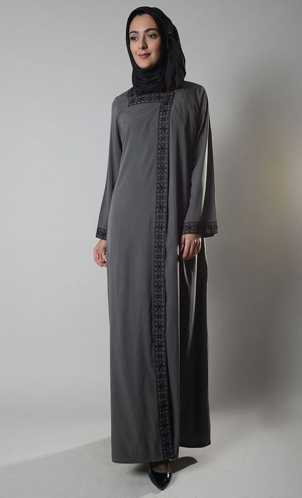 Melanie Front Open Snap Abaya Duster - Final Sale - EastEssence.com