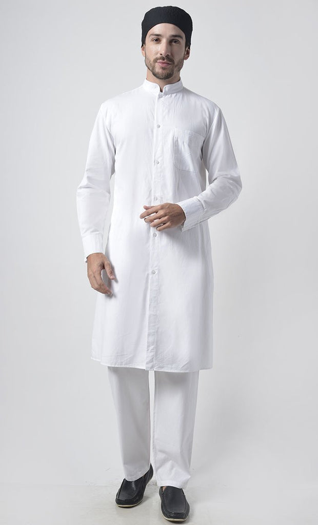 Mens Button Down Cotton Tunic Set - Final Sale - EastEssence.com