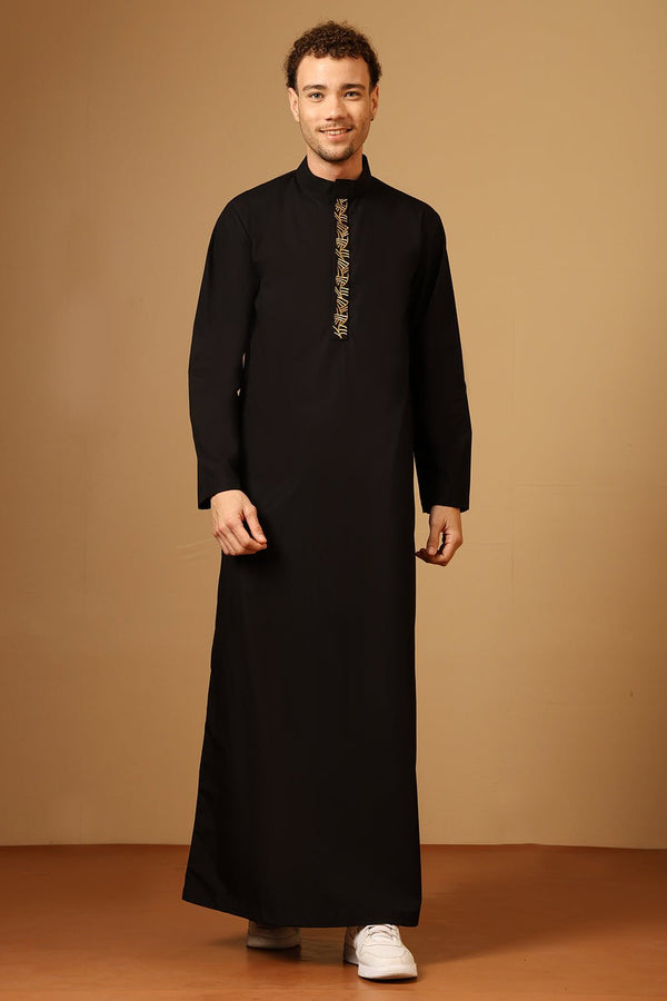 Men’s Cotton poplin embroidered thobe - EastEssence.com