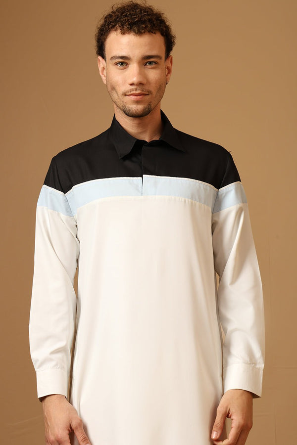 Men’s Poly Cotton Sports Thobe with Collared Neck & Side Pockets - EastEssence.com