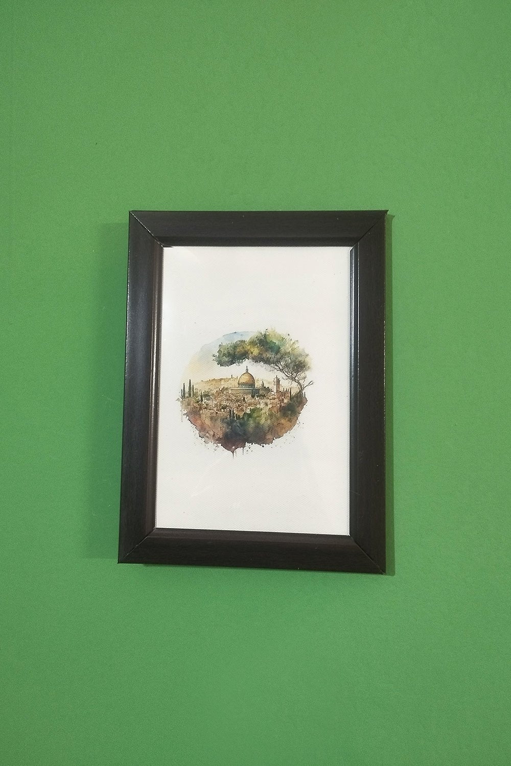 Minimalist modern Islamic canvas wall decor size 5*7in Masjid Aqsa - EastEssence.com