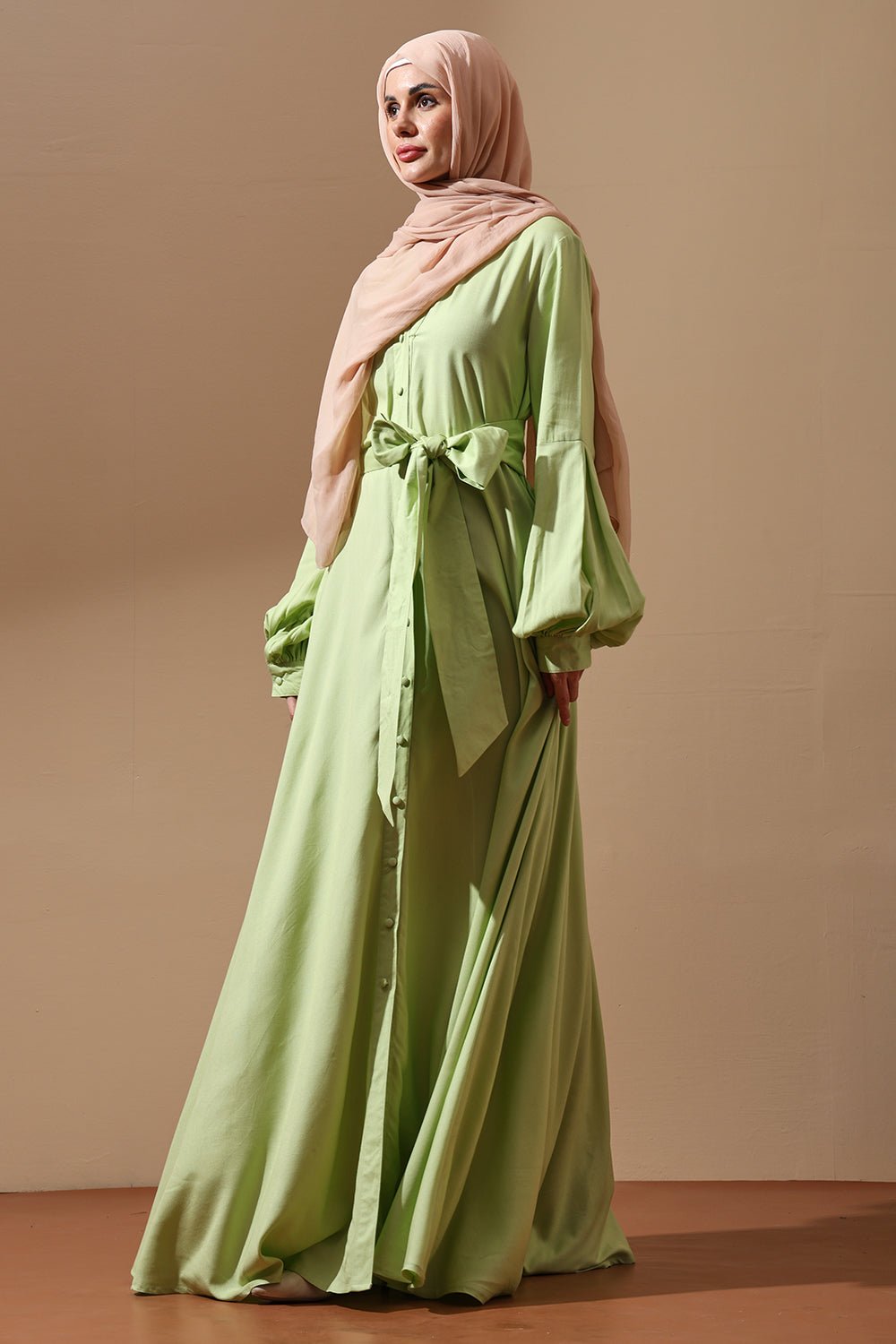 Mint green Modest Maxi Dress for Women - EastEssence.com