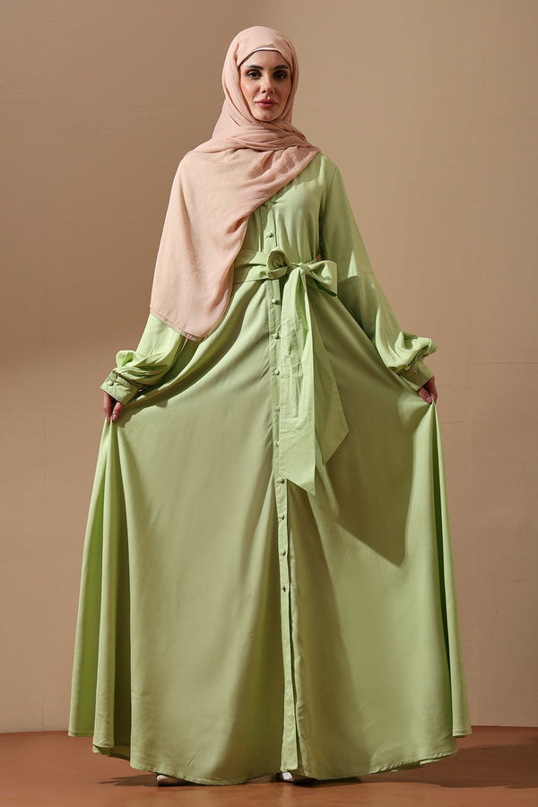 Mint green Modest Maxi Dress for Women - EastEssence.com