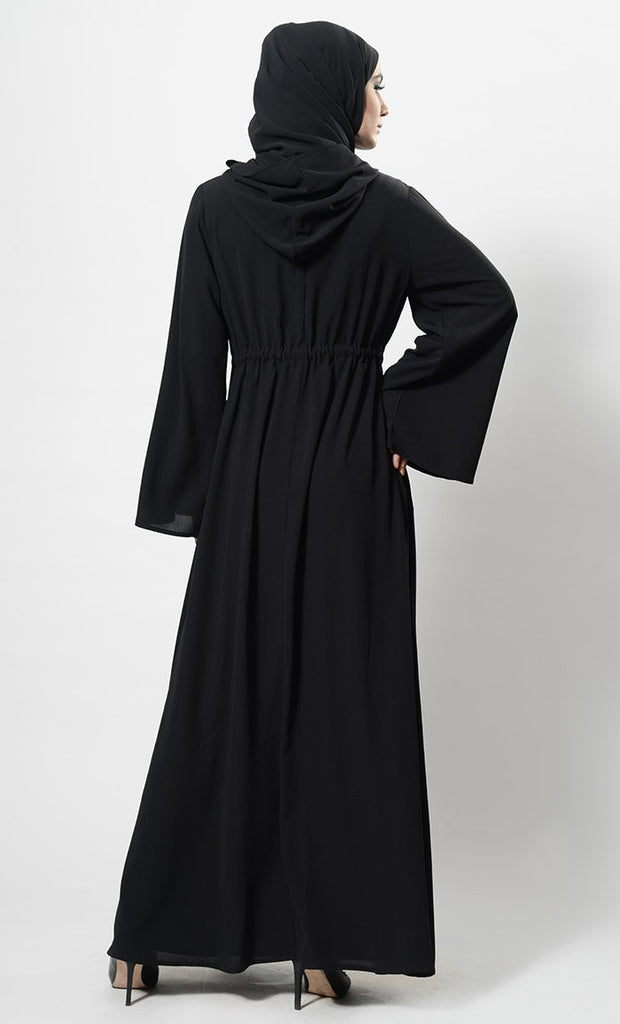 Modern Twist Hooded Abaya Dress And Hijab Set - Final Sale - EastEssence.com