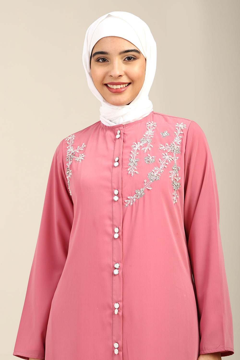Modest A - Line Nida Abaya with Front Opening - EastEssence.com