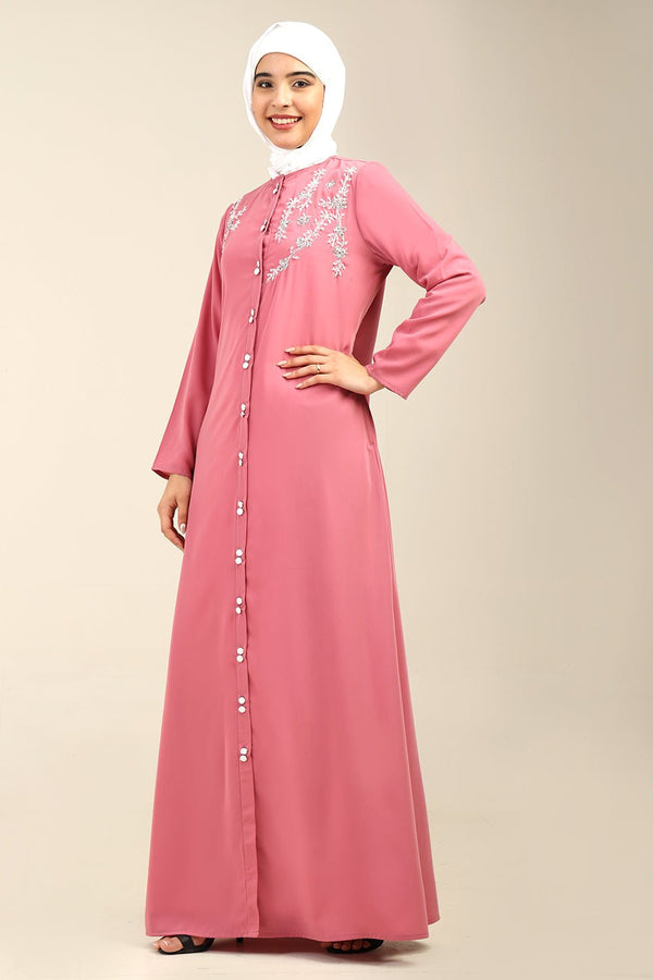 Modest A - Line Nida Abaya with Front Opening - EastEssence.com