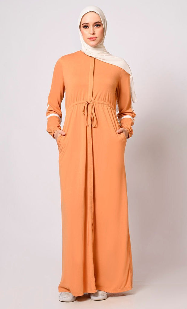 Modest Athleisure Sporty Abaya with Pockets - Final Sale - EastEssence.com