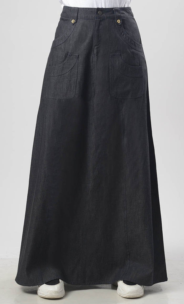 Modest Denim Everyday Wear Skirt - Final Sale - EastEssence.com