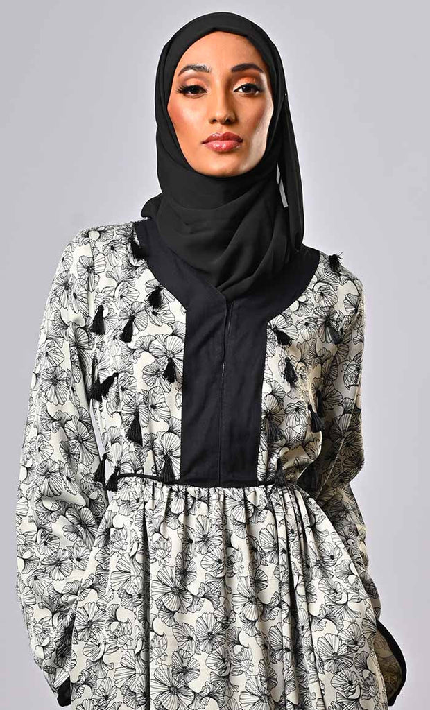 Modest Islamic Blossom Breeze Abaya - Final Sale - EastEssence.com