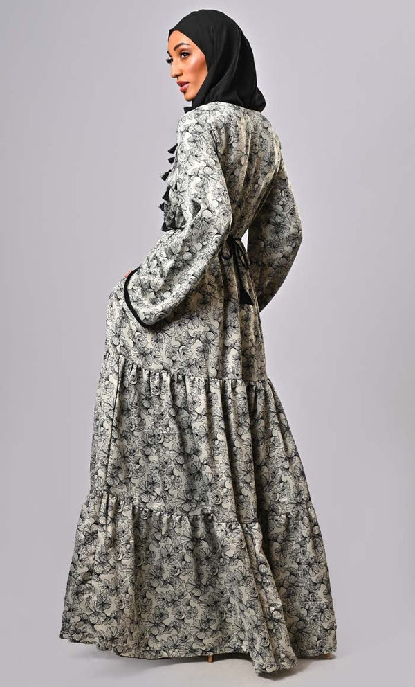 Modest Islamic Blossom Breeze Abaya - Final Sale - EastEssence.com