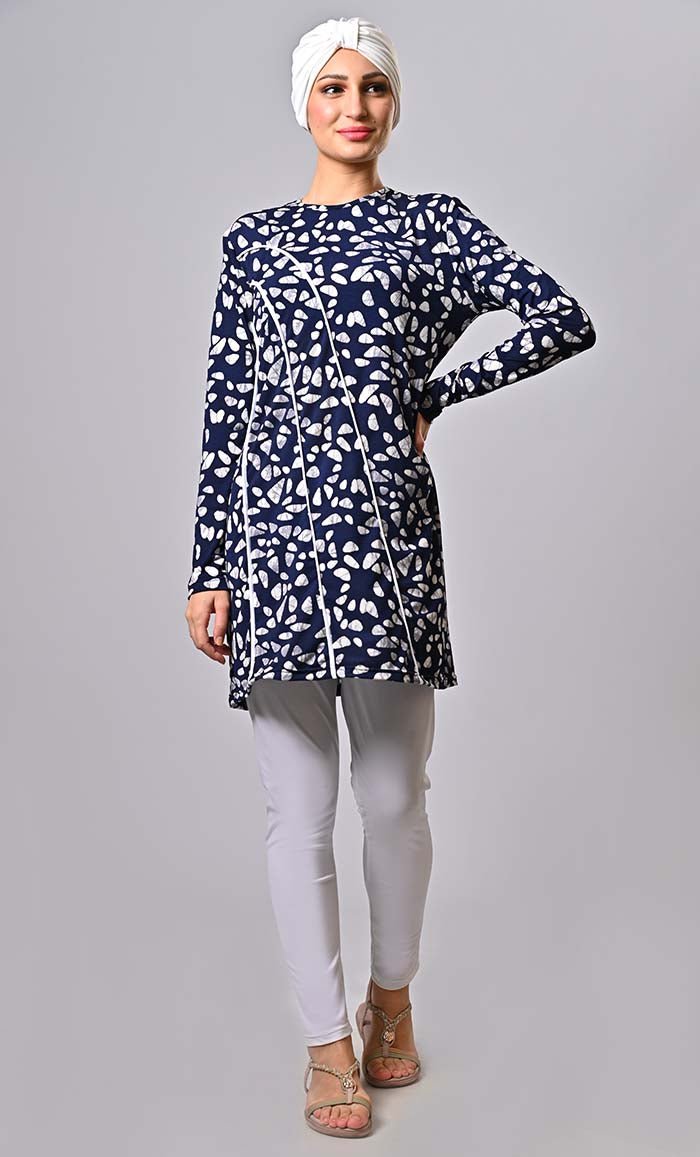 Modest Light Weight Printed Swim Wear (3Pc Set) - Final Sale - EastEssence.com