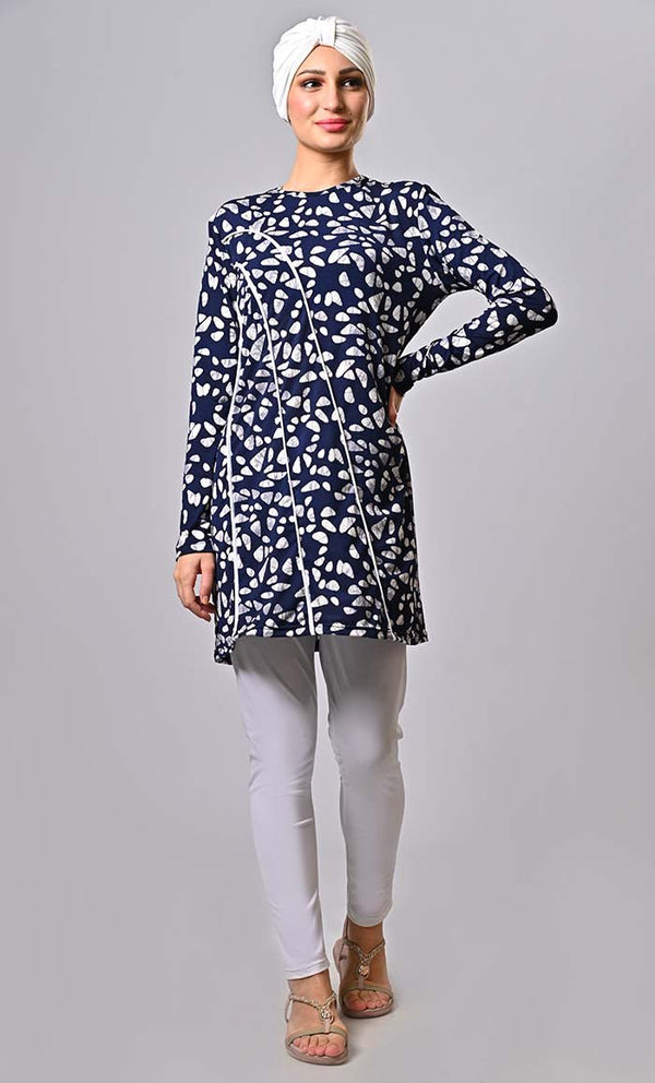 Modest Light Weight Printed Swim Wear (3Pc Set) - Final Sale - EastEssence.com