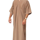 Moroccan style short sleeve men's thobe - EastEssence.com