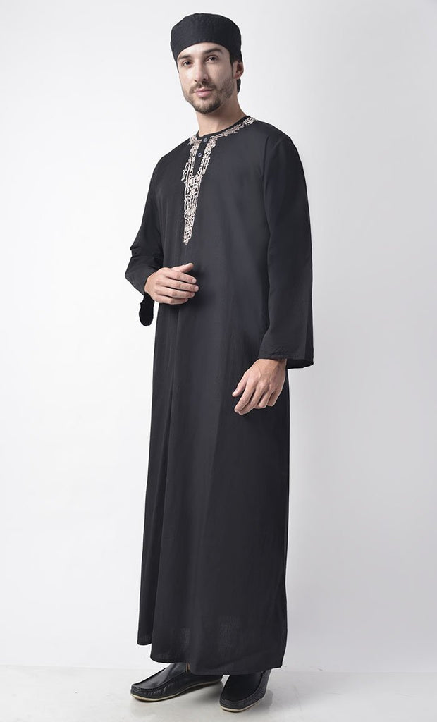 Morrocan Embroidered Dishdasha - Final Sale - EastEssence.com