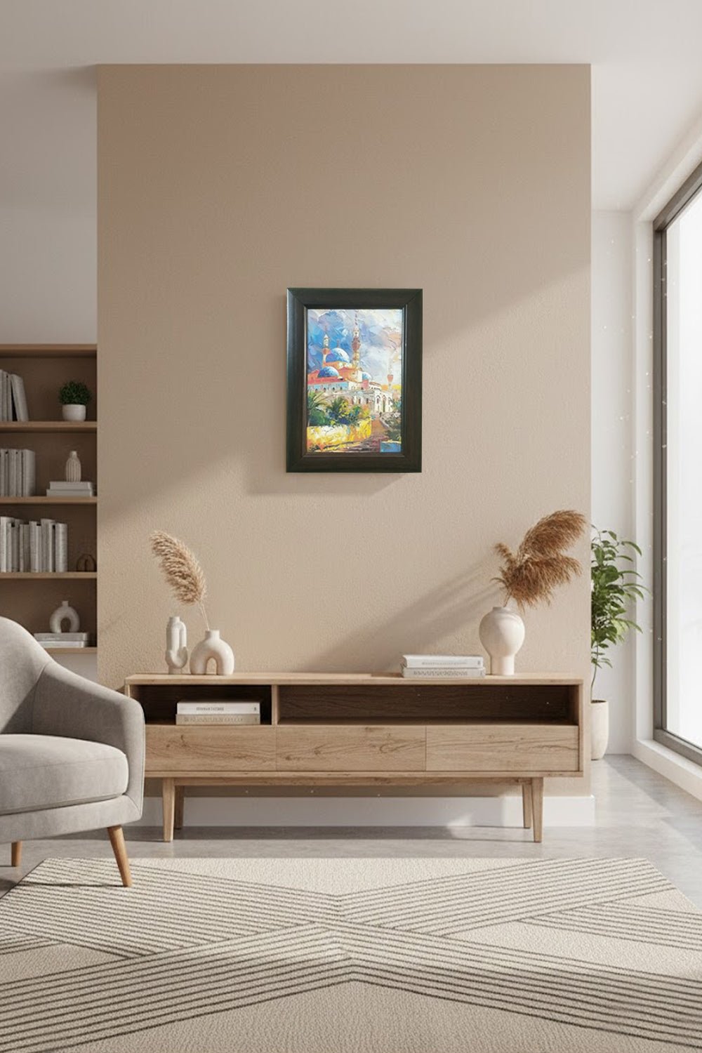 Mosque Minimalist modern Islamic canvas wall decor 4*6in - EastEssence.com