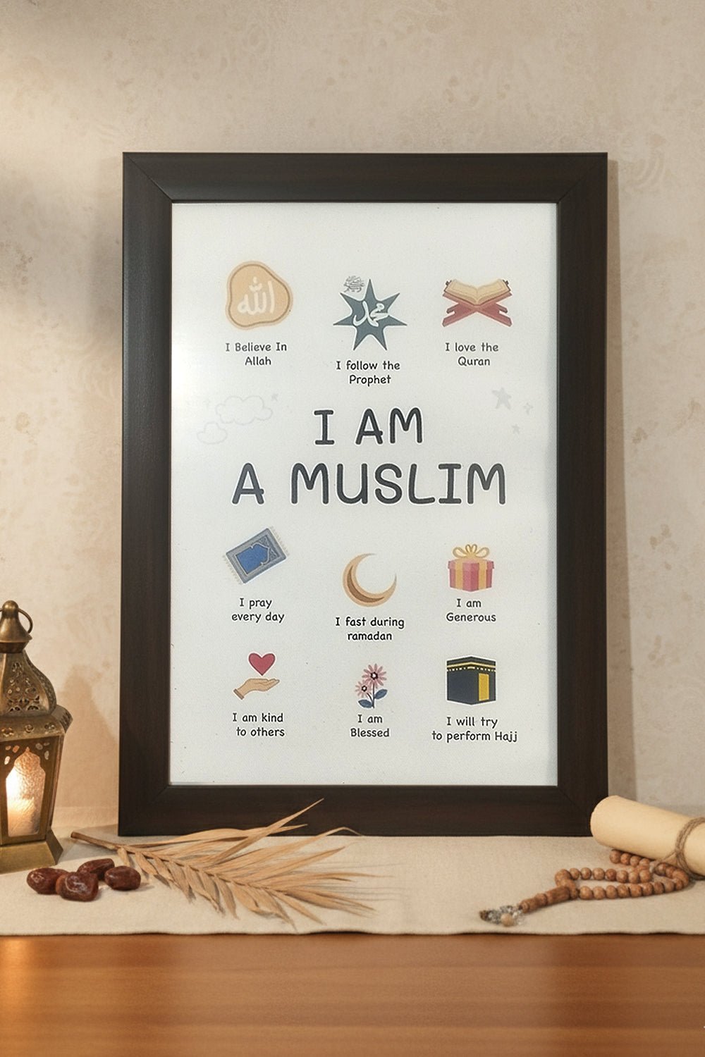 Muslim Kids' Wall Art Minimalist modern Islamic canvas wall decor 8*12in - EastEssence.com