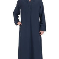 Navy V notch Kashibo Thobe - EastEssence.com