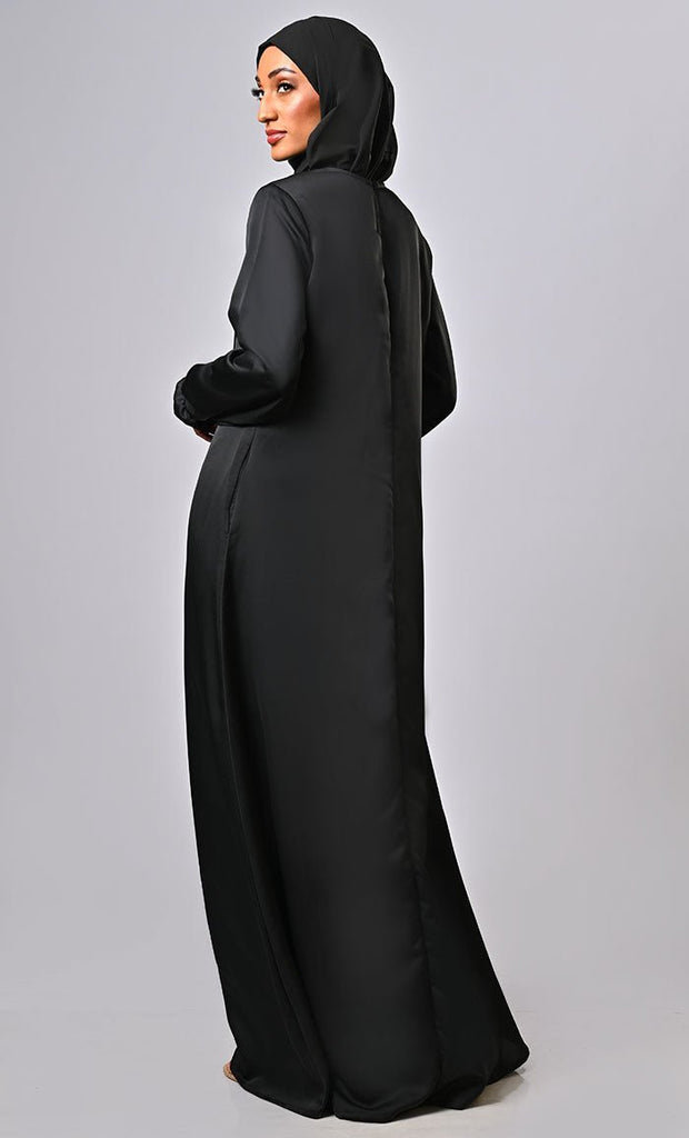 New Traditional Abaya With Modern Pin Tucks - Final Sale - EastEssence.com