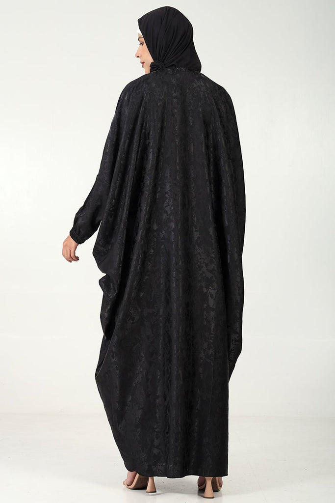 Nida Kaftan Abaya with Copper Lace Detailing - EastEssence.com