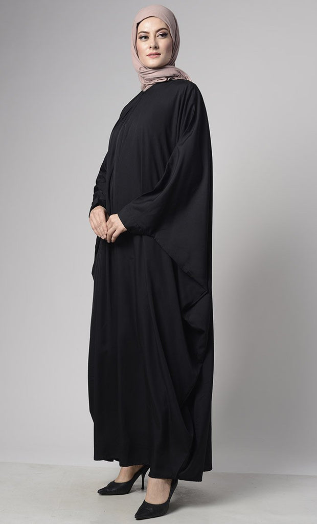 One - Piece Islamic Maxi Abaya Kaftan - Black - Final Sale - EastEssence.com