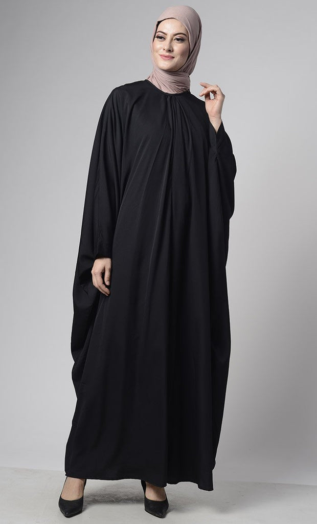 One - Piece Islamic Maxi Abaya Kaftan - Black - Final Sale - EastEssence.com