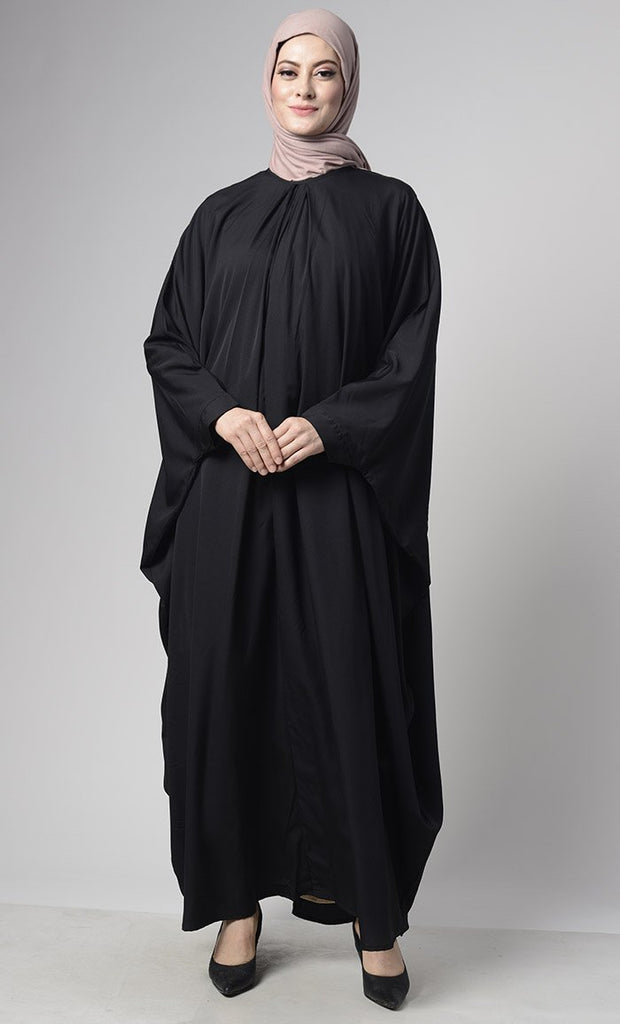 One - Piece Islamic Maxi Abaya Kaftan - Black - Final Sale - EastEssence.com