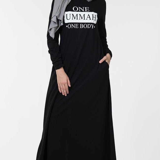 One Ummah One Body Graphic Abaya